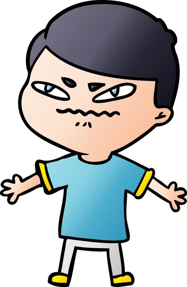 cartoon exasperated man vector