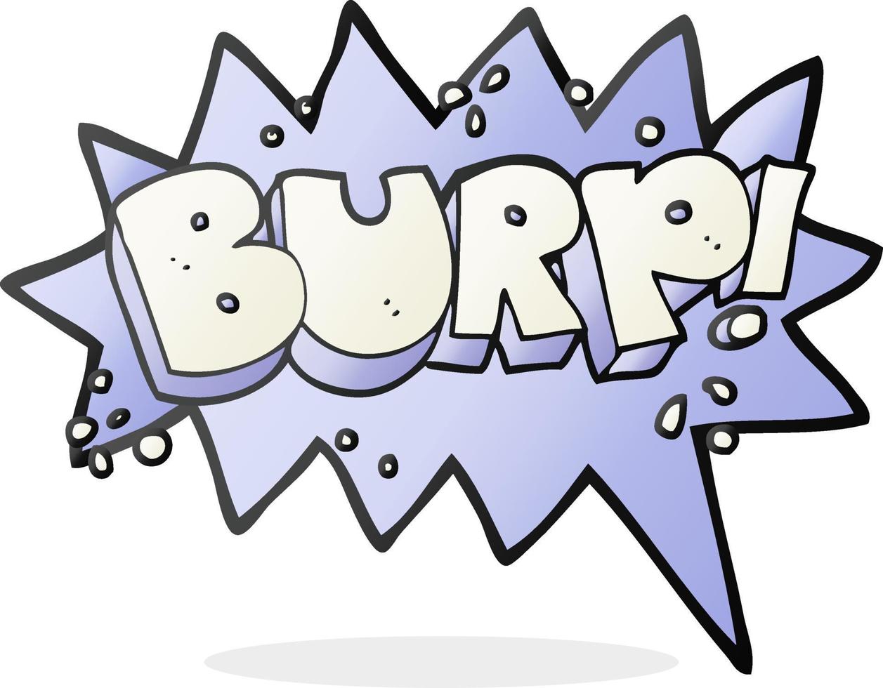 freehand drawn cartoon burp symbol vector