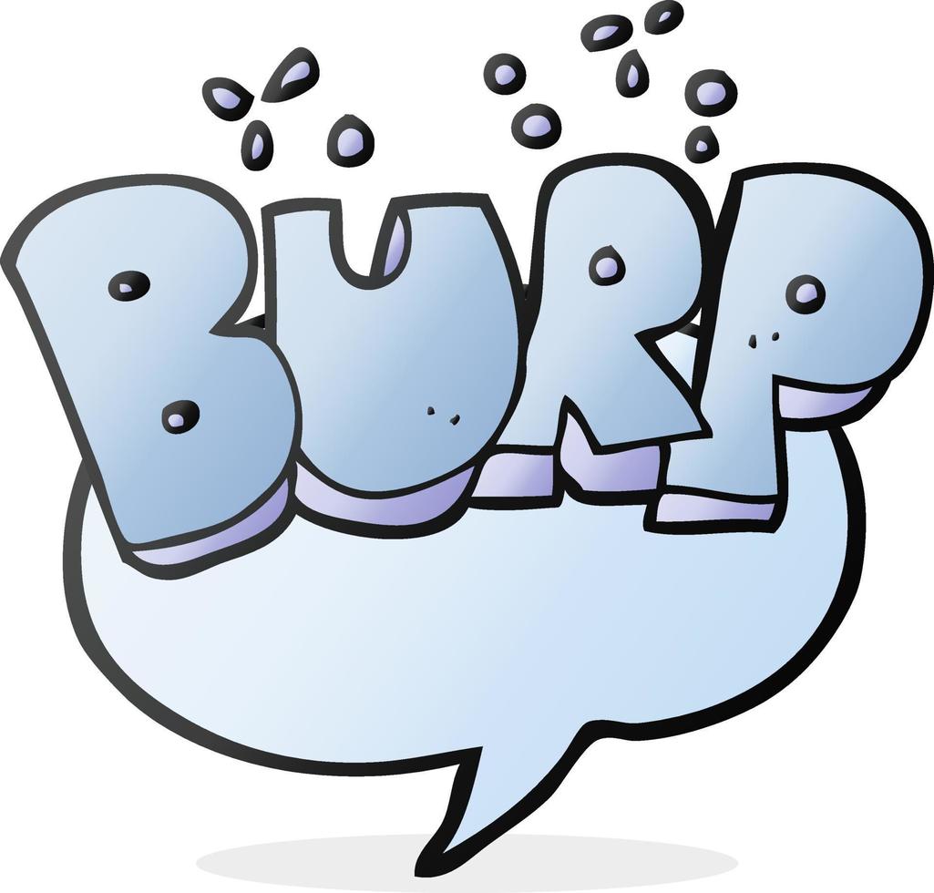freehand drawn cartoon burp symbol vector