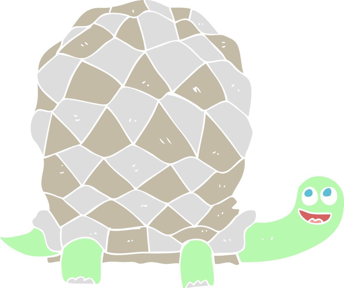 ilustración de color plano de tortuga vector