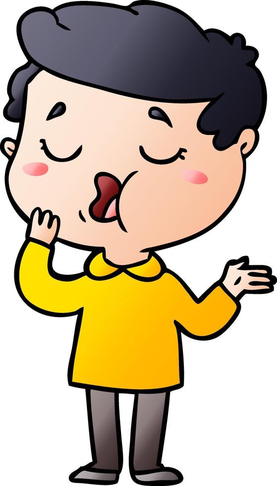 cartoon man talking vector