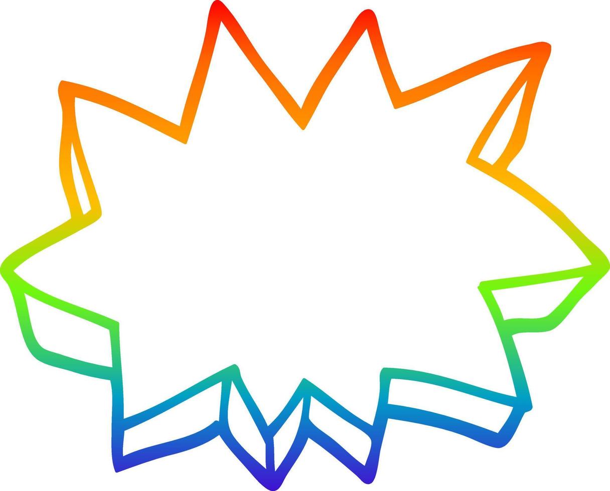 rainbow gradient line drawing cartoon decorative explosion vector