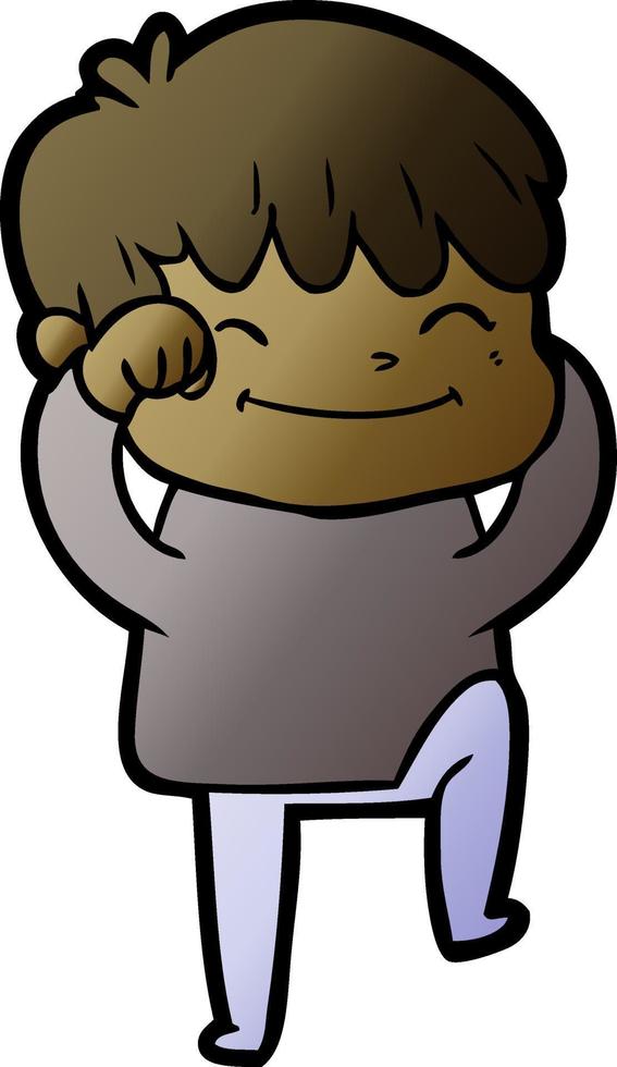cartoon happy boy vector