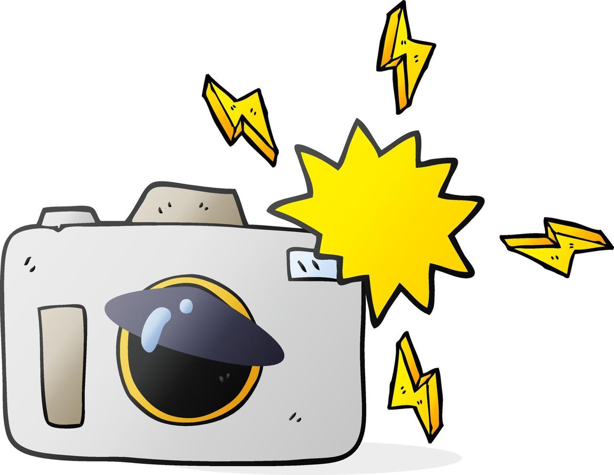 freehand drawn cartoon flashing camera vector