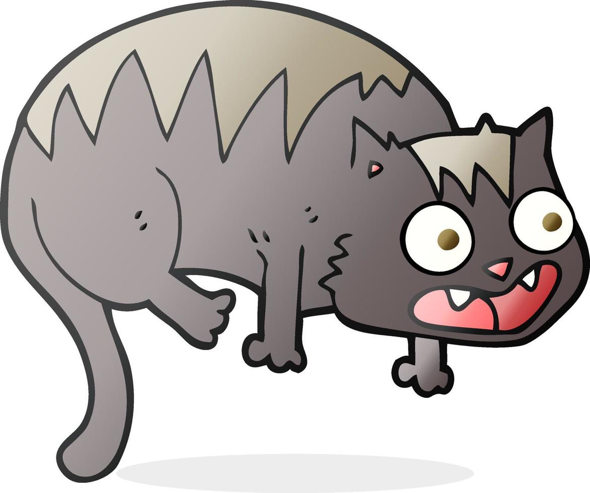 freehand drawn cartoon cat vector