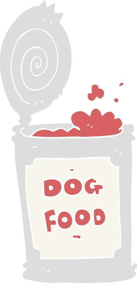 ilustración de color plano de comida para perros vector