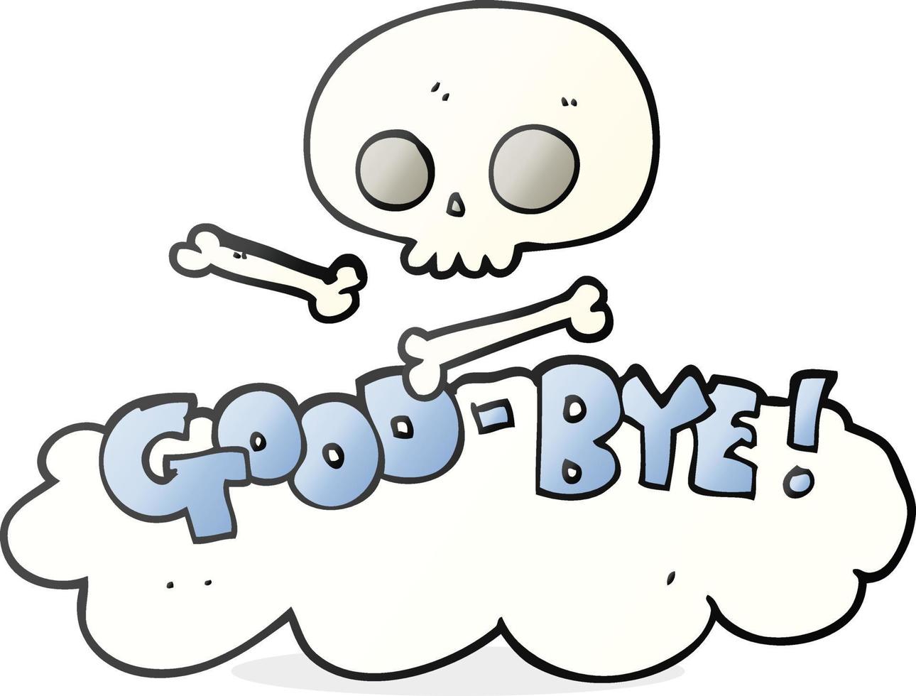 freehand drawn cartoon good bye symbol vector