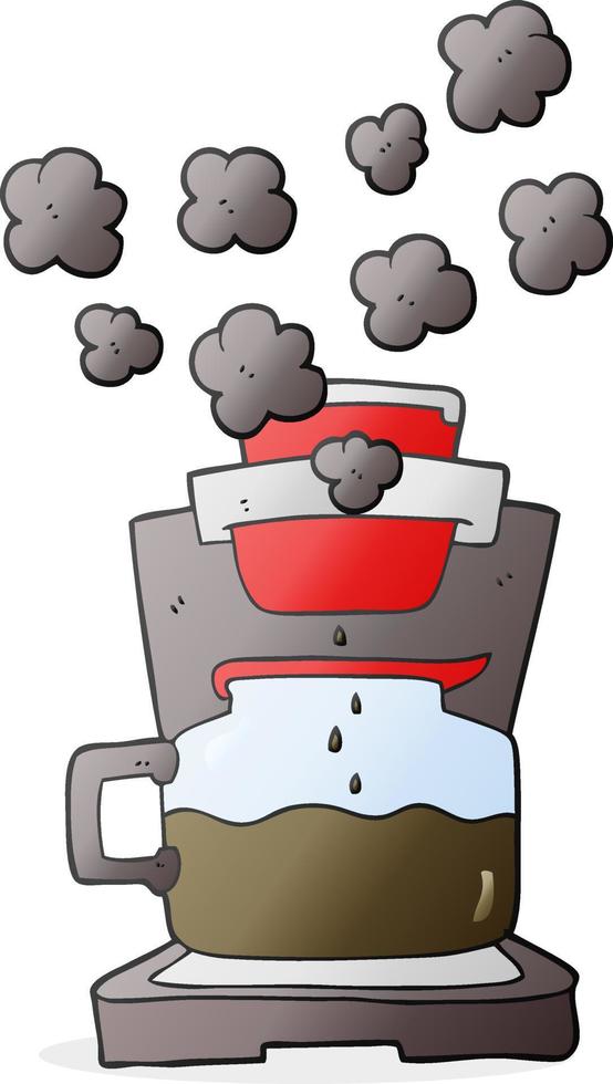 freehand drawn cartoon coffee maker vector