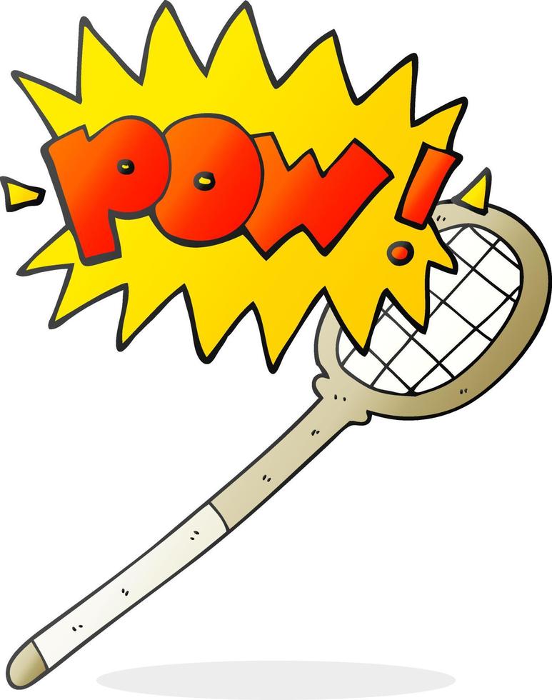 freehand drawn cartoon tennis racket vector