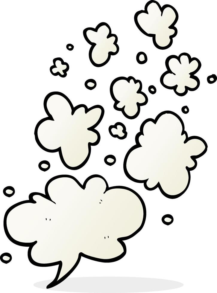 freehand drawn cartoon decorative smoke puff elements vector