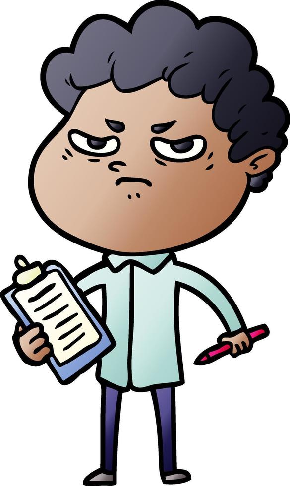 cartoon angry man vector