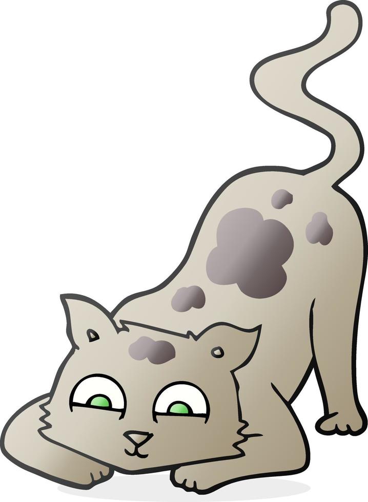 freehand drawn cartoon cat vector