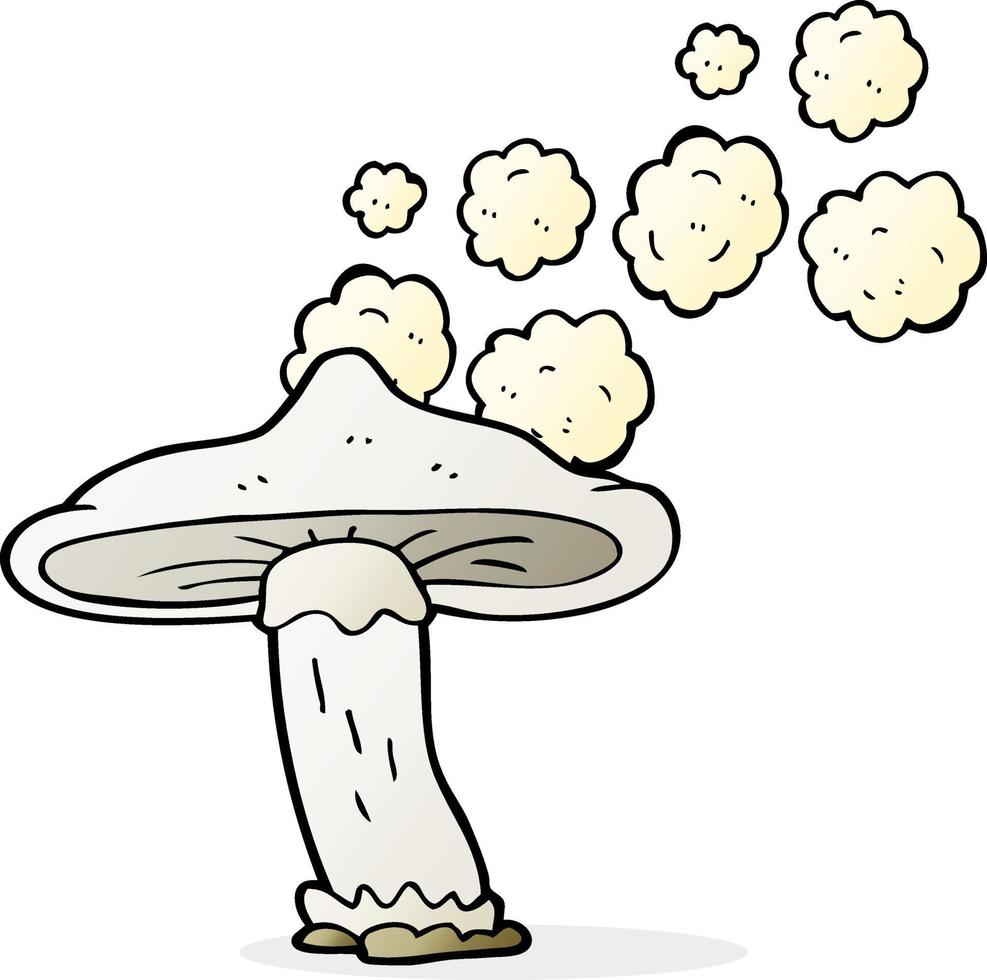 freehand drawn cartoon mushroom vector