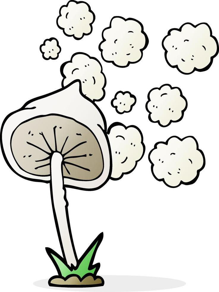 freehand drawn cartoon mushroom vector