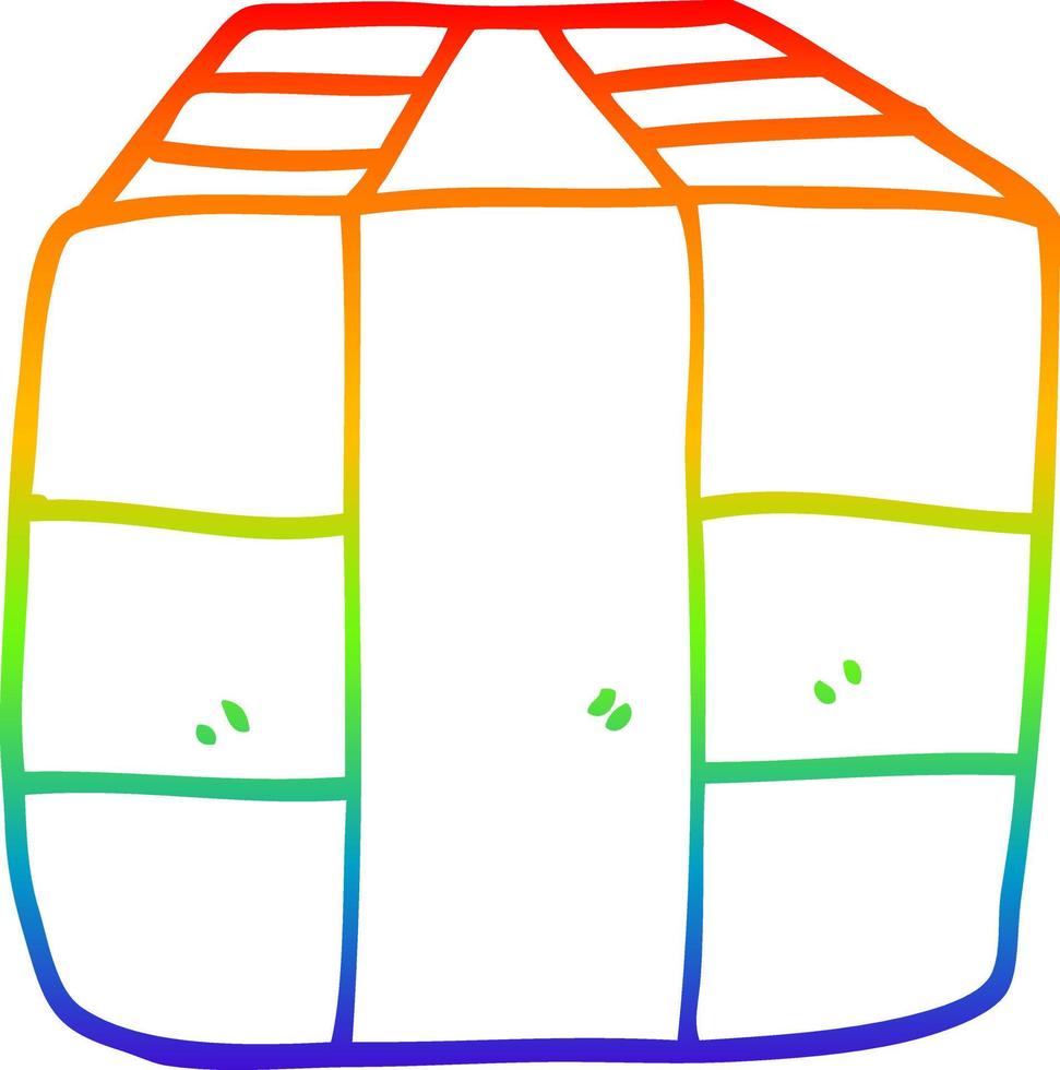 arco iris gradiente línea dibujo dibujos animados regalo envuelto vector