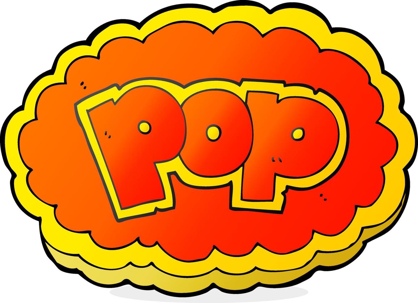 freehand drawn cartoon POP symbol vector