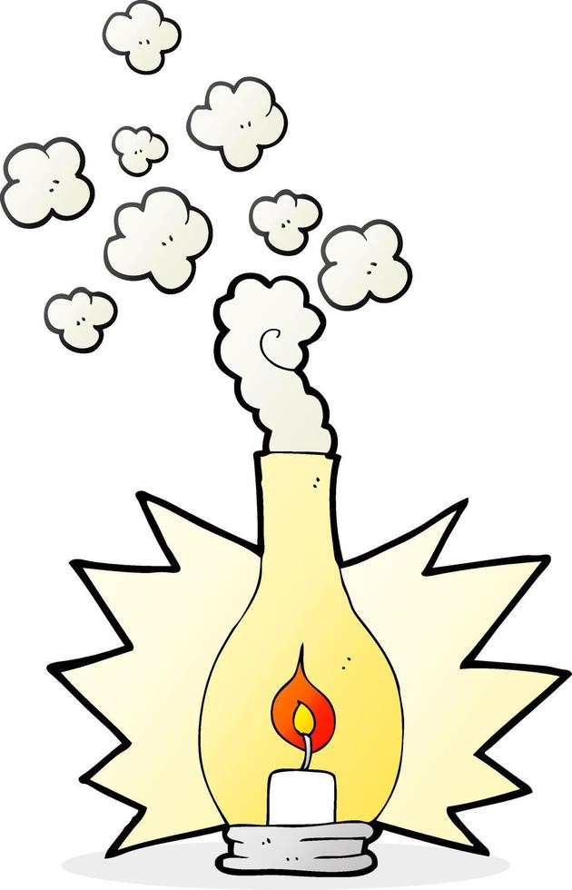 freehand drawn cartoon old glass lantern vector
