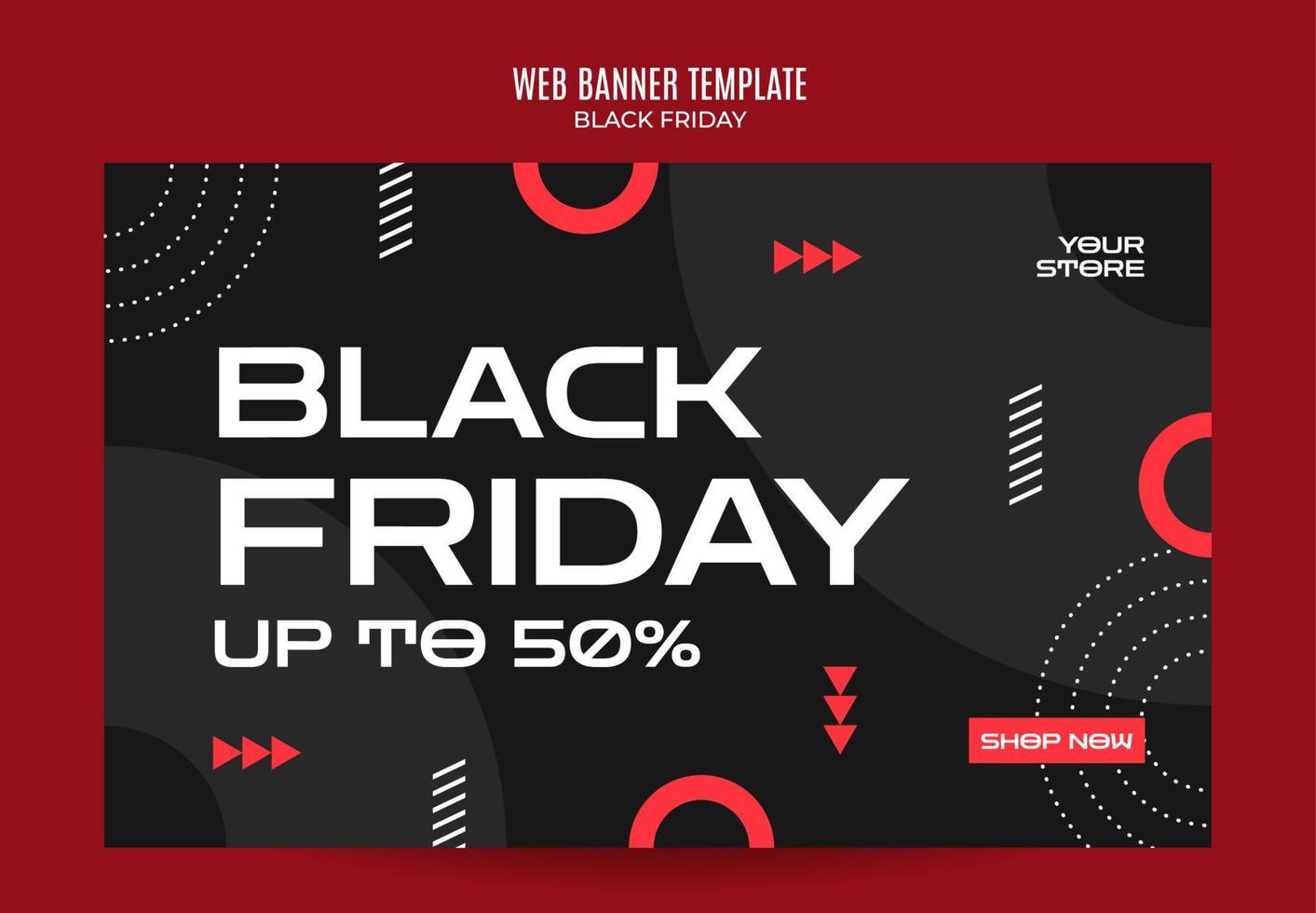 Black Friday sale banner. Social media vector illustration template for website and mobile website development, email and newsletter design, marketing material.