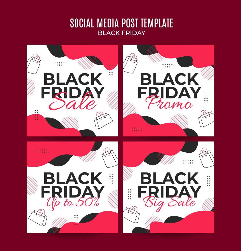 Black Friday sale banner. Social media vector illustration template for website and mobile website development, email and newsletter design, marketing material.