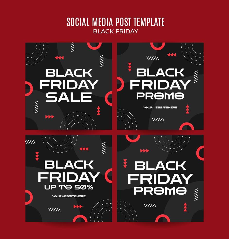 Black Friday sale banner. Social media vector illustration template for website and mobile website development, email and newsletter design, marketing material.