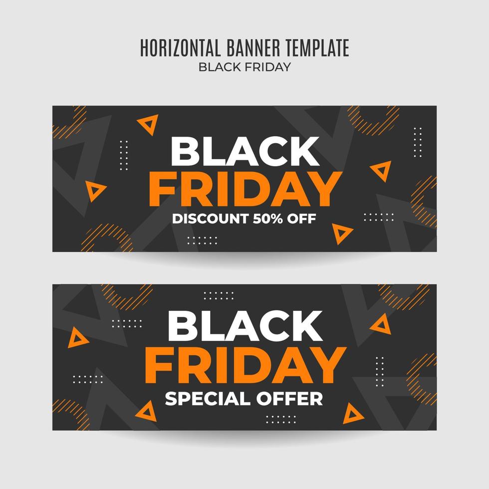 Black Friday sale banner. Social media vector illustration template for website and mobile website development, email and newsletter design, marketing material.