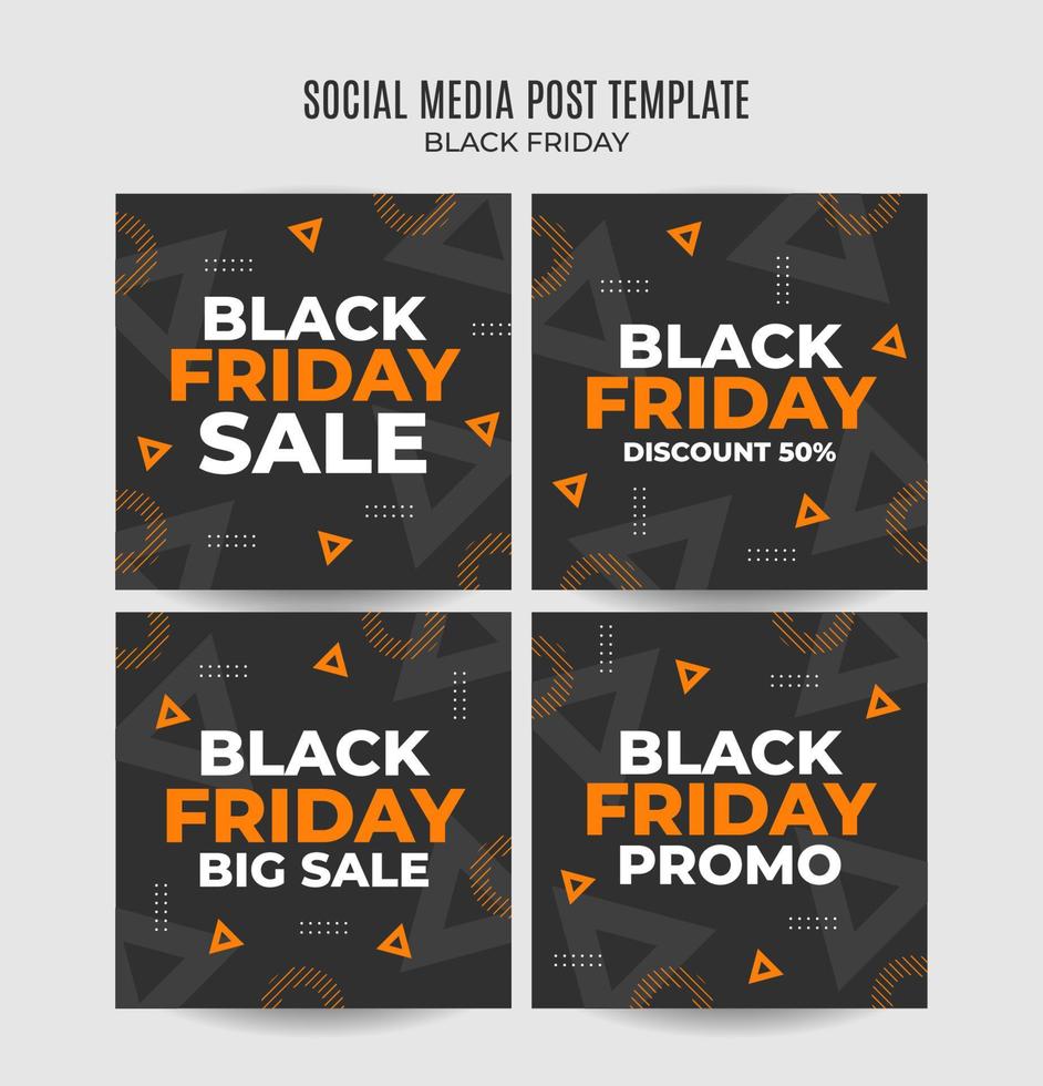 Black Friday sale banner. Social media vector illustration template for website and mobile website development, email and newsletter design, marketing material.