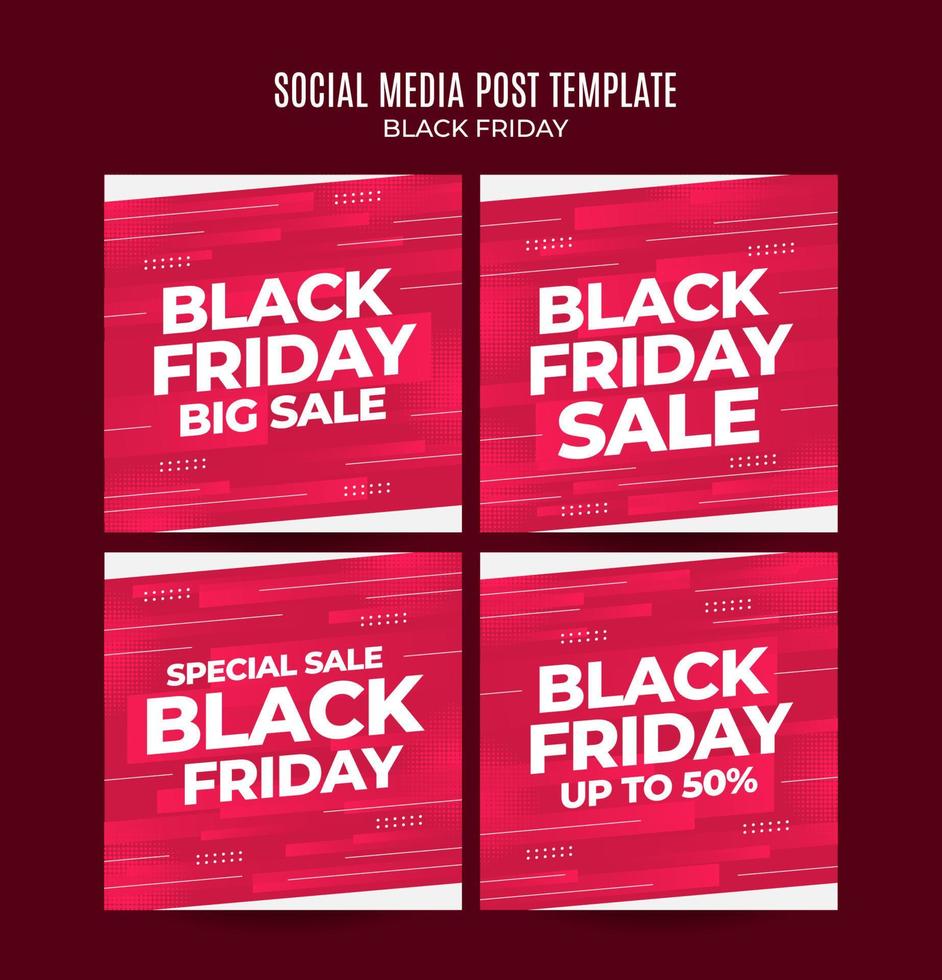 Black Friday sale banner. Social media vector illustration template for website and mobile website development, email and newsletter design, marketing material.