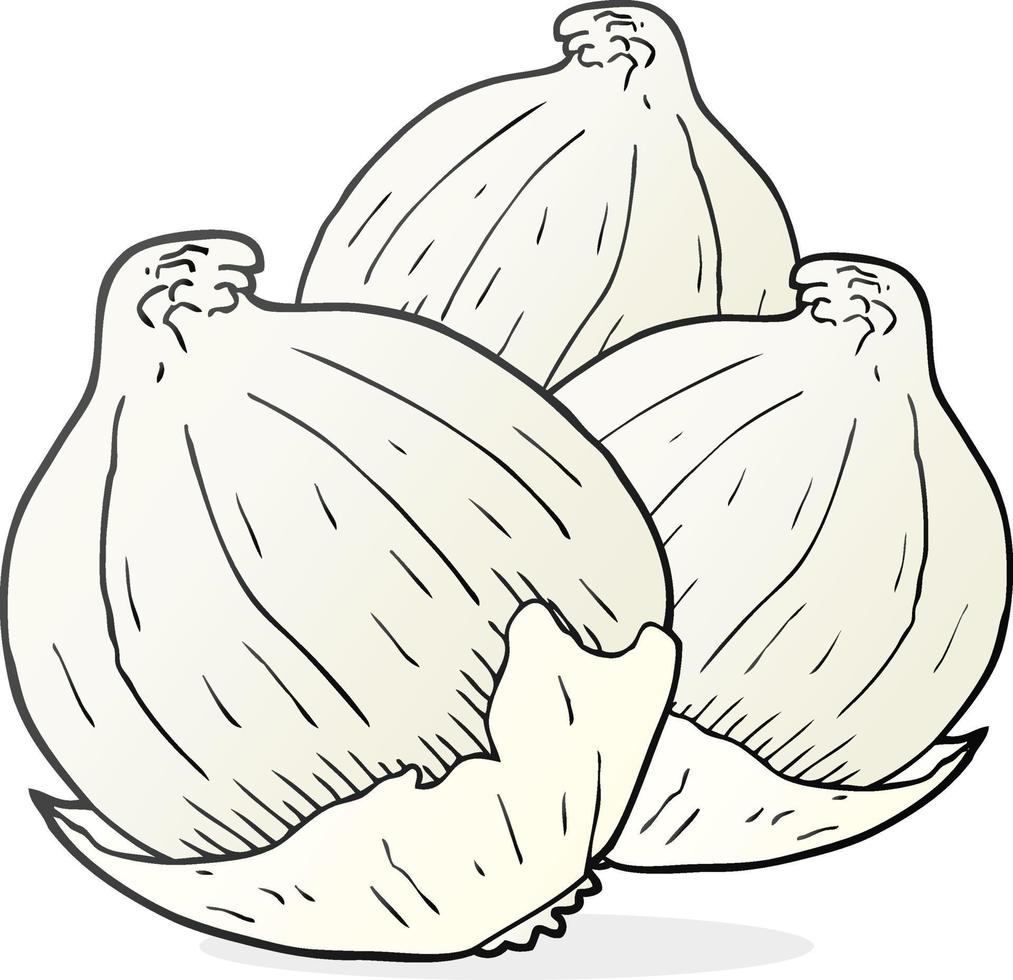 freehand drawn cartoon onions vector