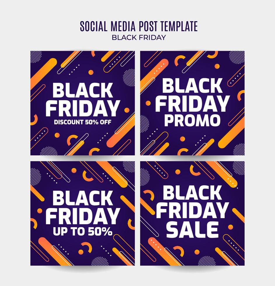 Black Friday sale banner. Social media vector illustration template for website and mobile website development, email and newsletter design, marketing material.
