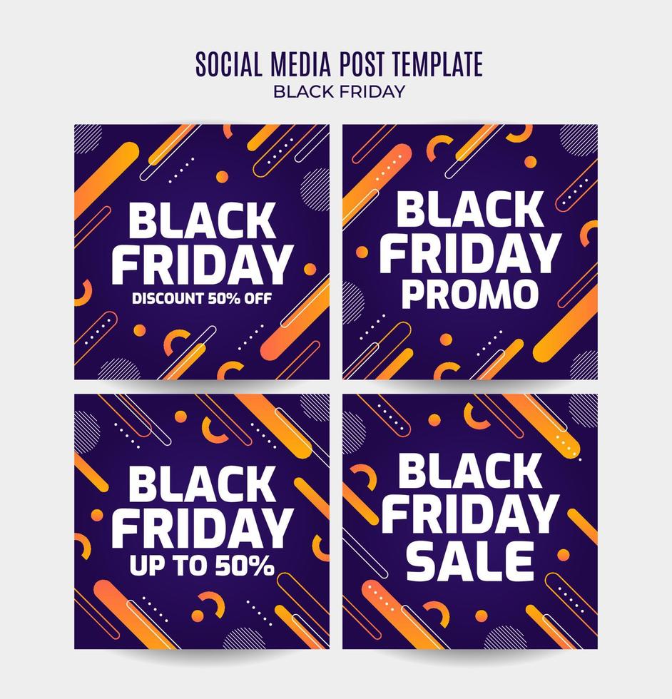 banner de venta de viernes negro. plantilla de ilustración vectorial de medios sociales para el desarrollo de sitios web y sitios web móviles, diseño de correo electrónico y boletines, material de marketing. vector