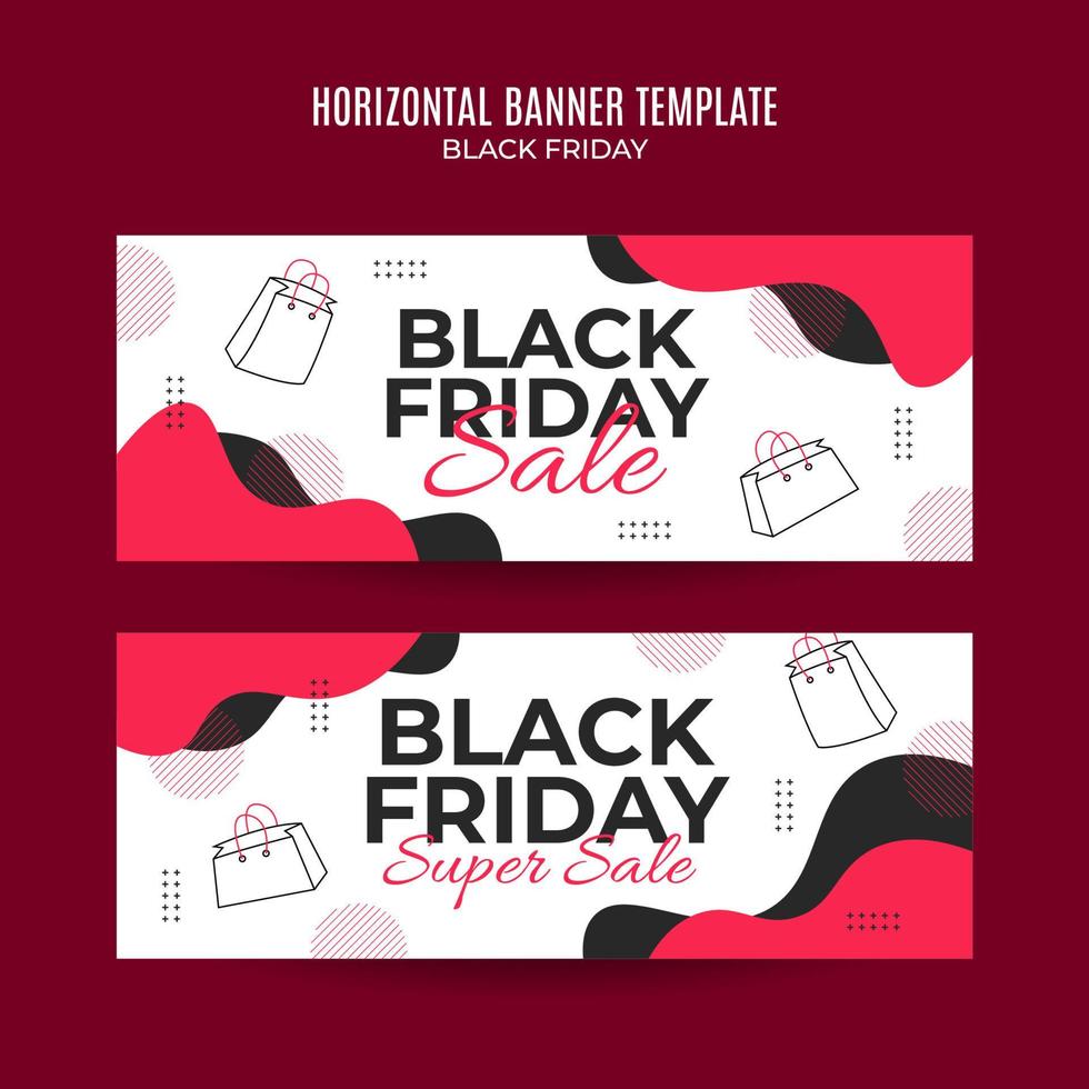 banner de venta de viernes negro. plantilla de ilustración vectorial de medios sociales para el desarrollo de sitios web y sitios web móviles, diseño de correo electrónico y boletines, material de marketing. vector