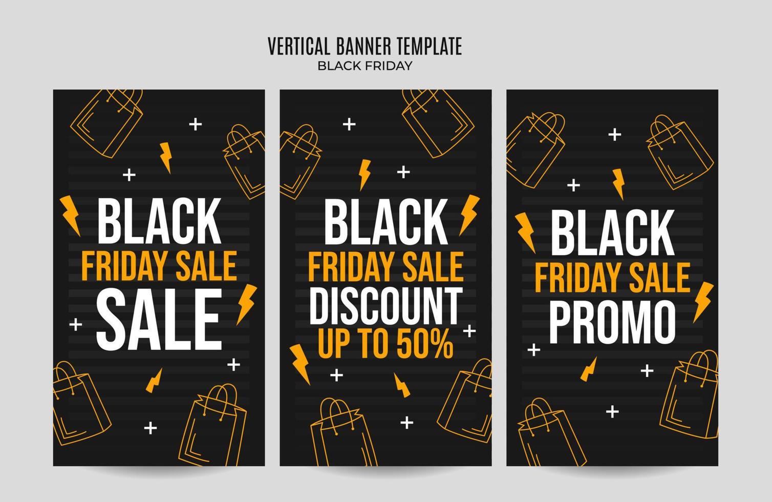 banner de venta de viernes negro. plantilla de ilustración vectorial de medios sociales para el desarrollo de sitios web y sitios web móviles, diseño de correo electrónico y boletines, material de marketing. vector