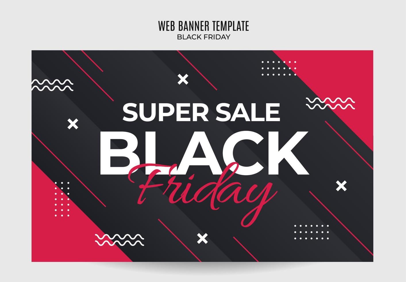Black Friday sale banner. Social media vector illustration template for website and mobile website development, email and newsletter design, marketing material.
