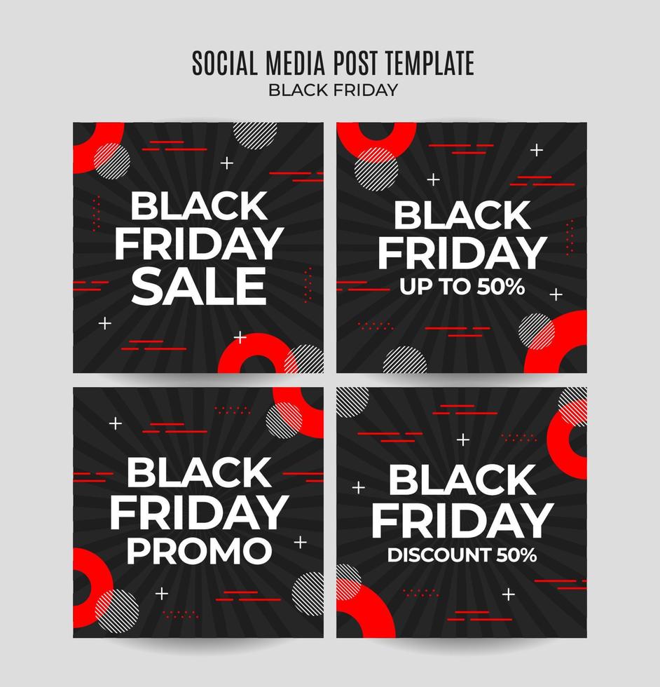 Black Friday sale banner. Social media vector illustration template for website and mobile website development, email and newsletter design, marketing material.