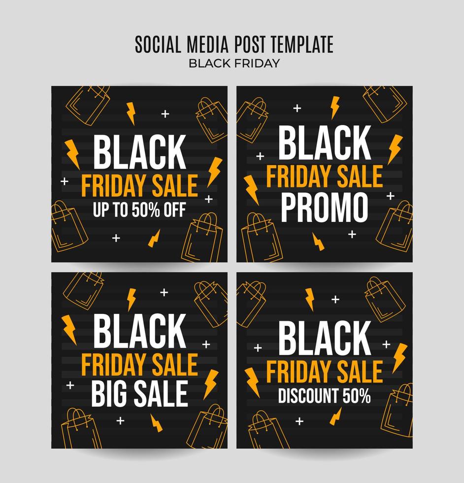 banner de venta de viernes negro. plantilla de ilustración vectorial de medios sociales para el desarrollo de sitios web y sitios web móviles, diseño de correo electrónico y boletines, material de marketing. vector