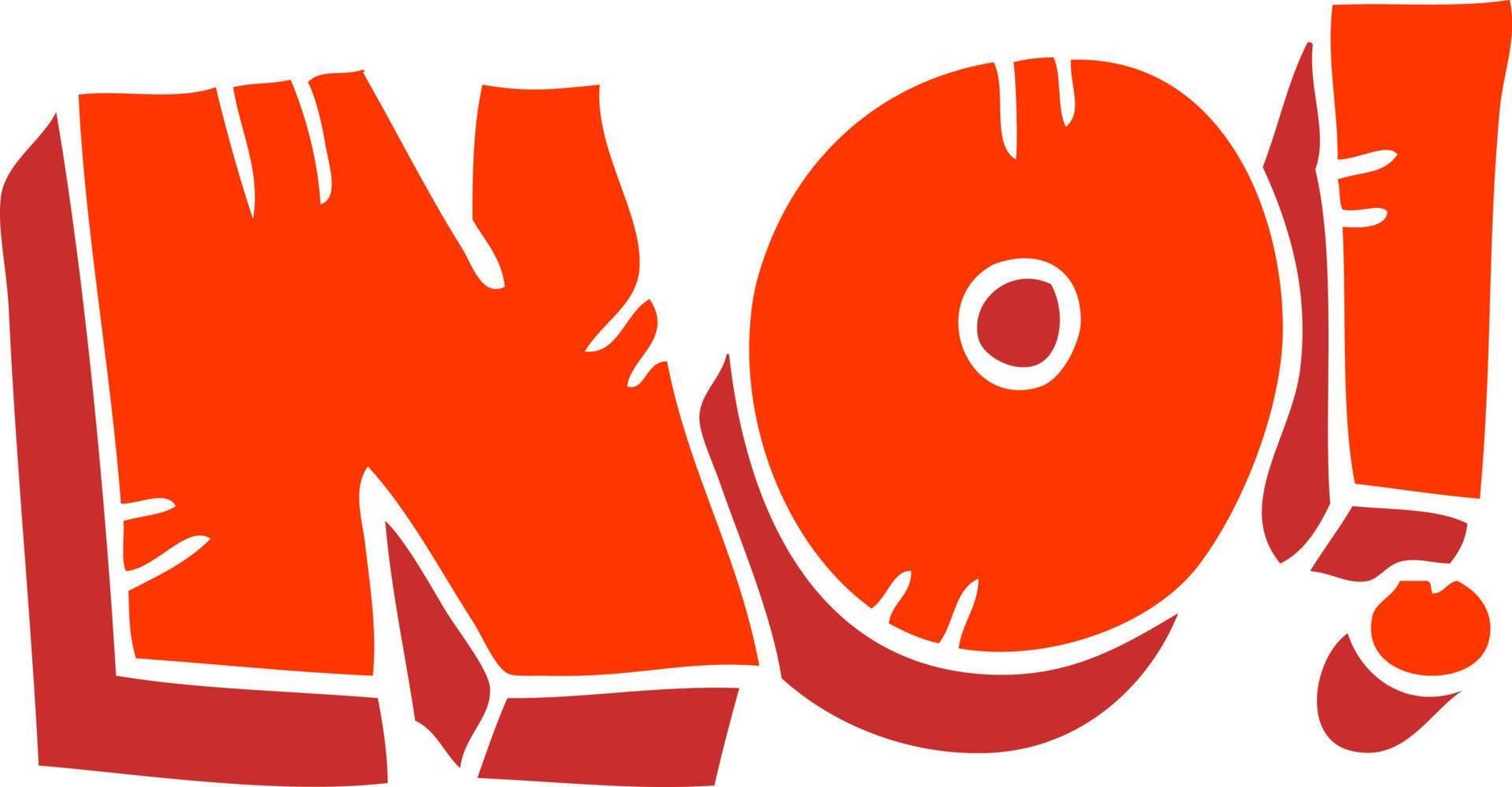 flat color illustration of NO  shout vector