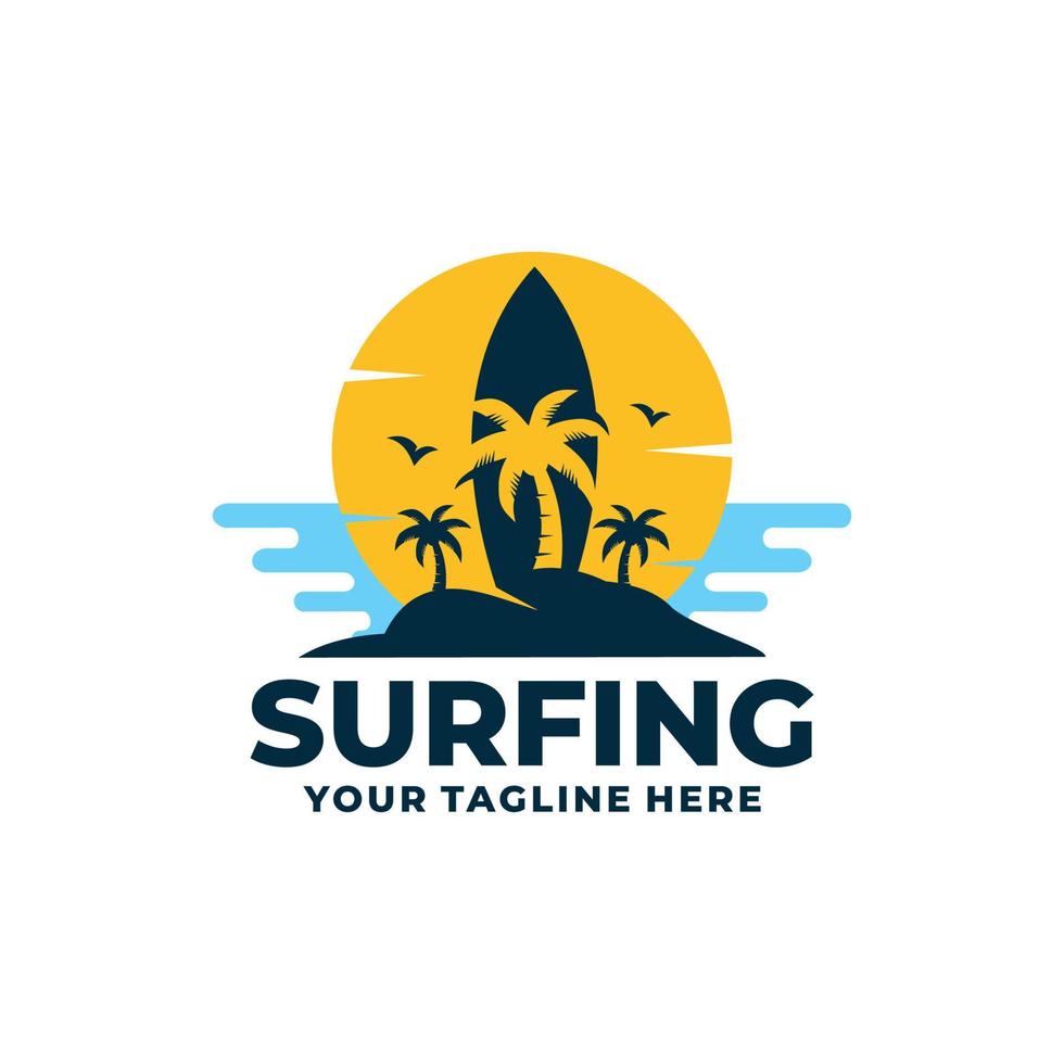 Surfing logo vector