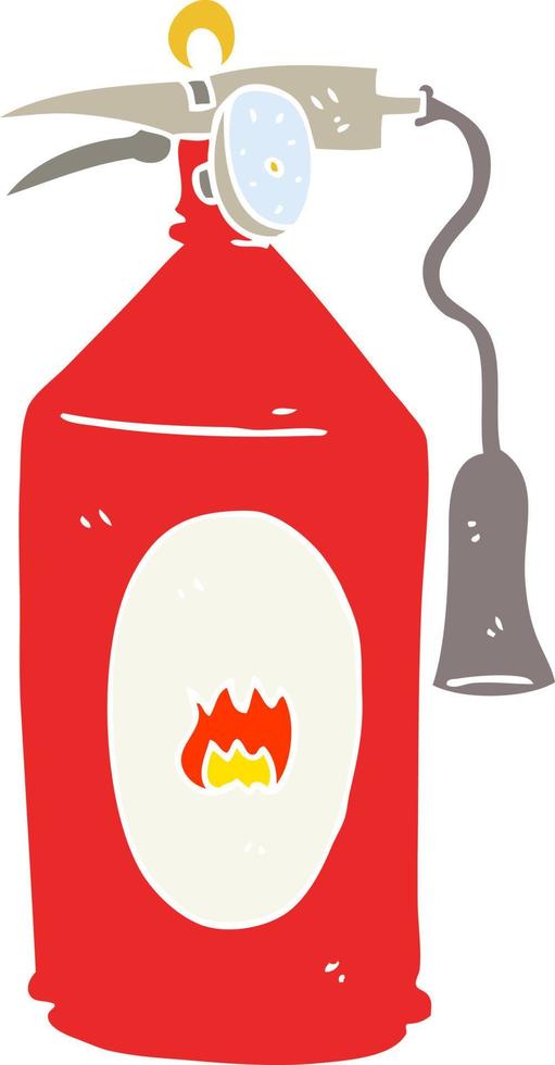 ilustración de color plano del extintor de incendios vector