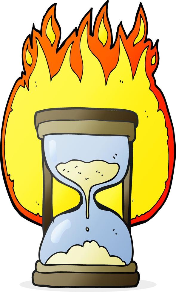 freehand drawn cartoon time running out vector