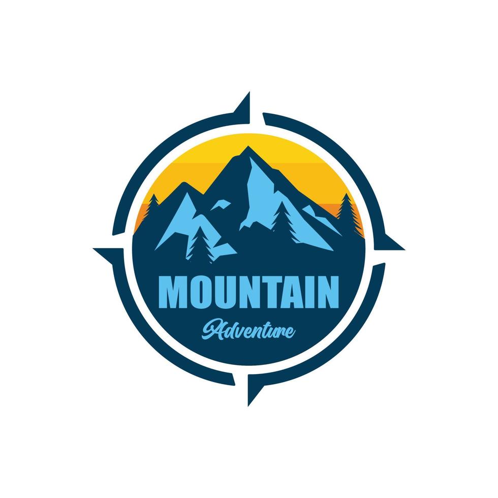 Mountain adventure logo design vector illustration