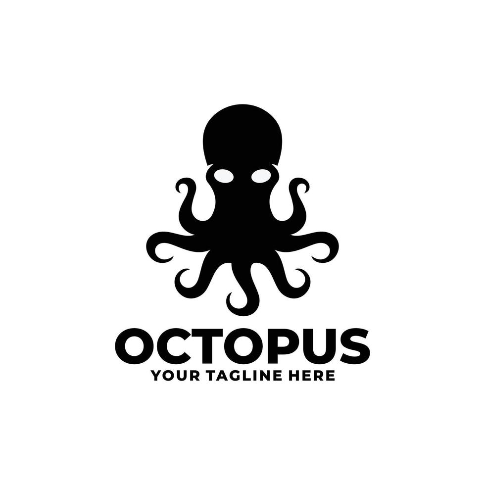 Octopus logo design vector. Seafood logo vector