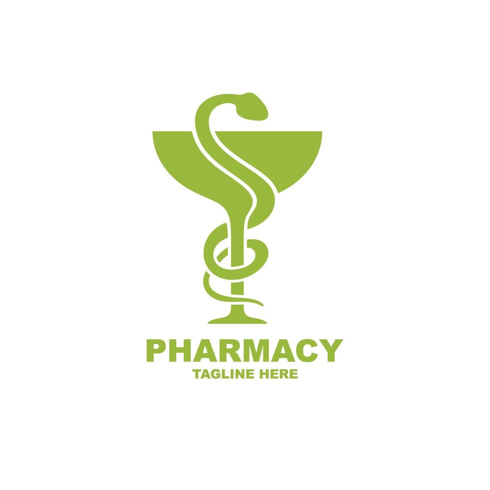 vector de diseño de logotipo de farmacia. vector logo medico