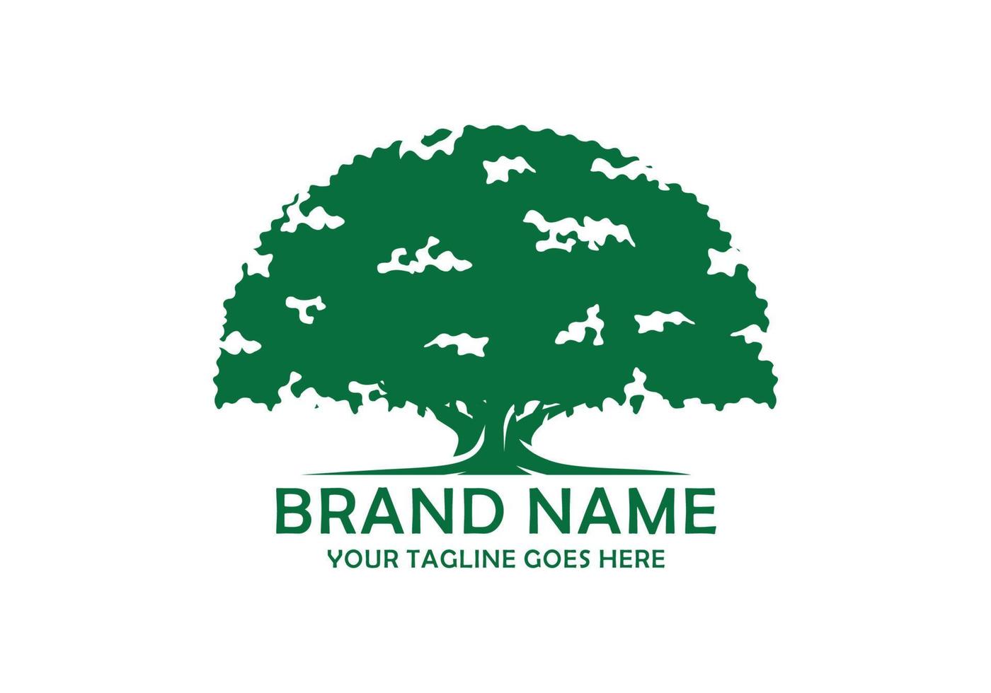 Oak tree logo design vector