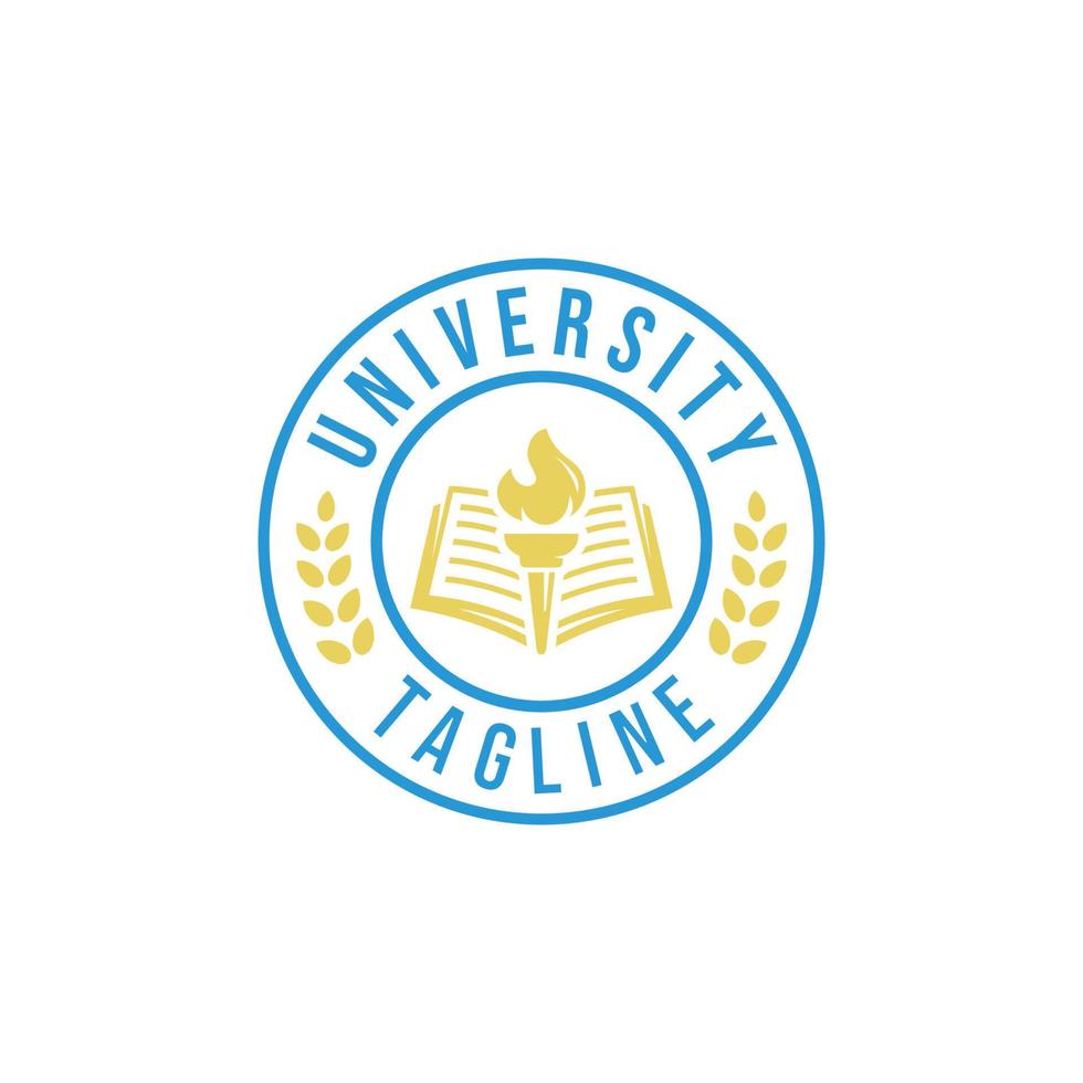 School emblem logo design vector illustration. Education logo. University logo