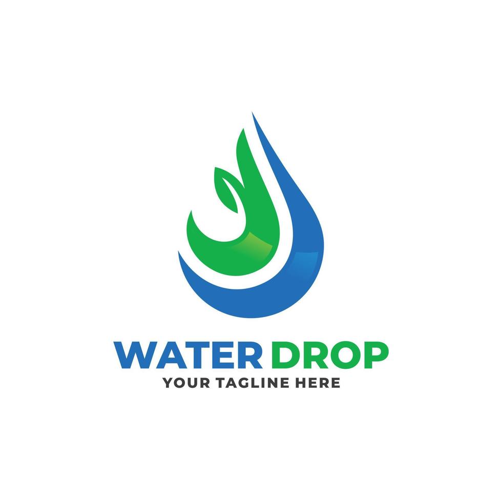 Water drop logo design vector