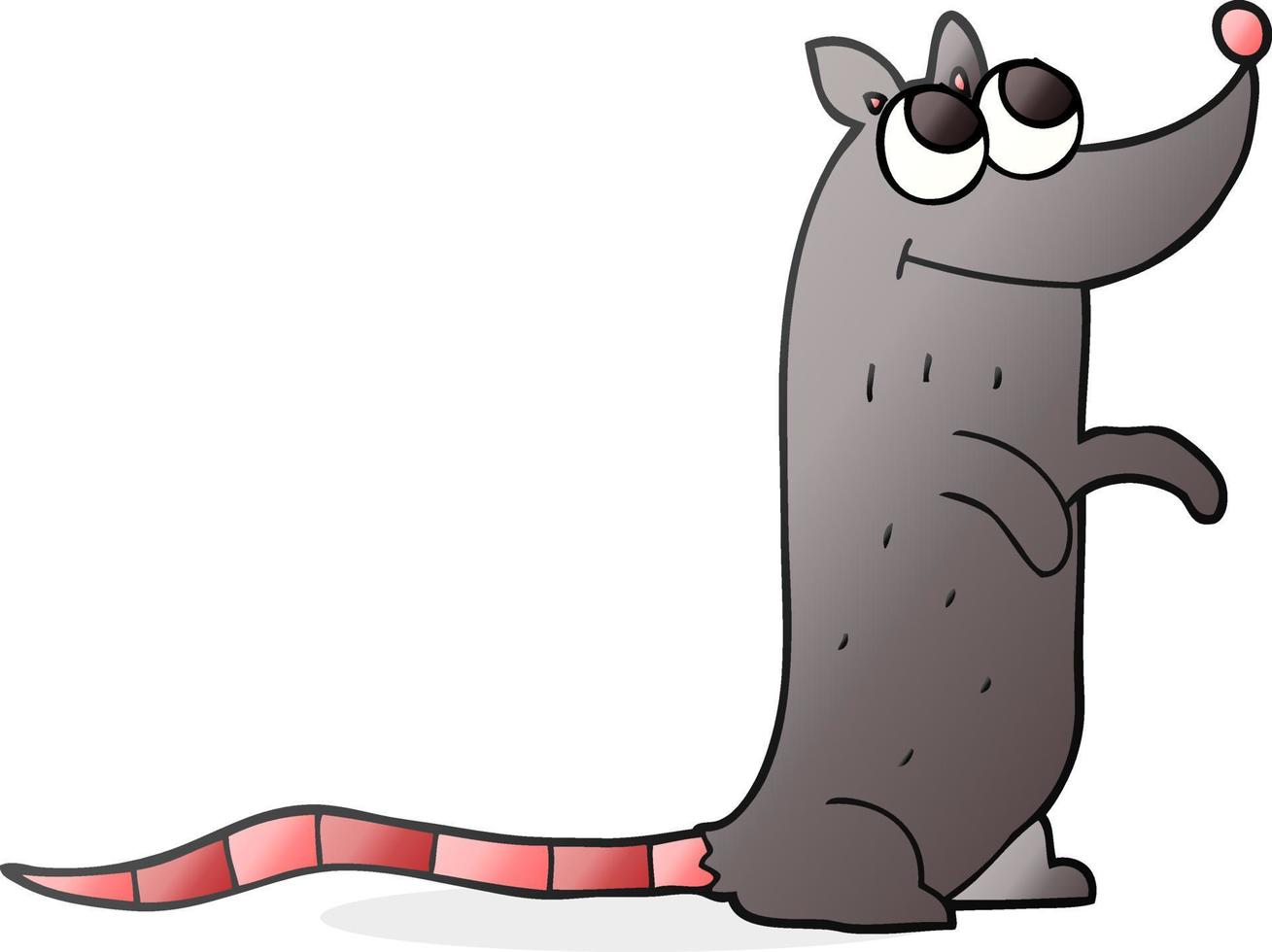 freehand drawn cartoon rat vector