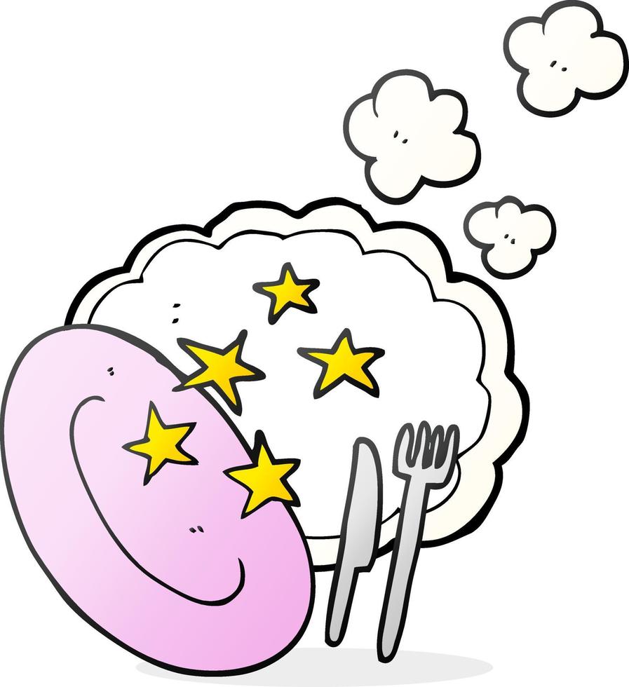 freehand drawn cartoon clean plate vector