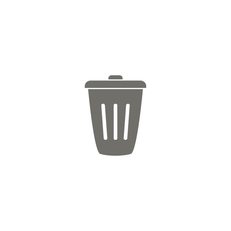 trash can icon vector logo design