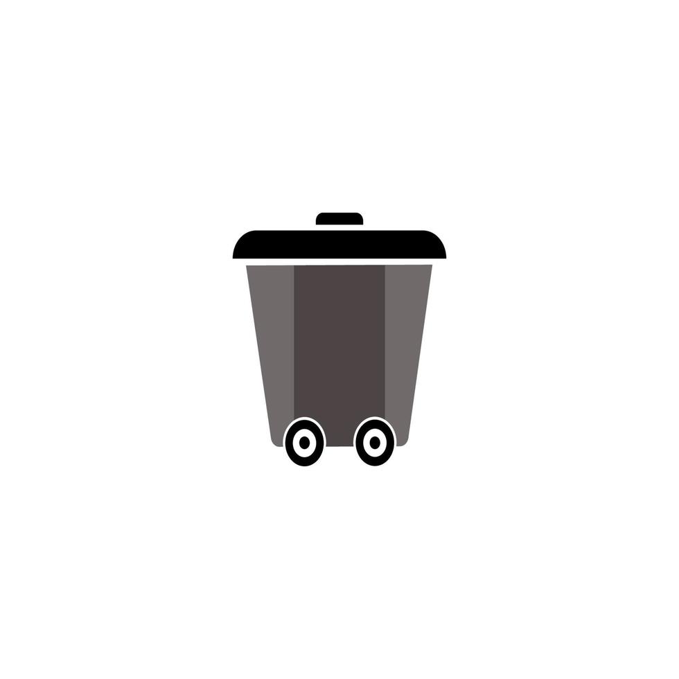 trash can icon vector logo design