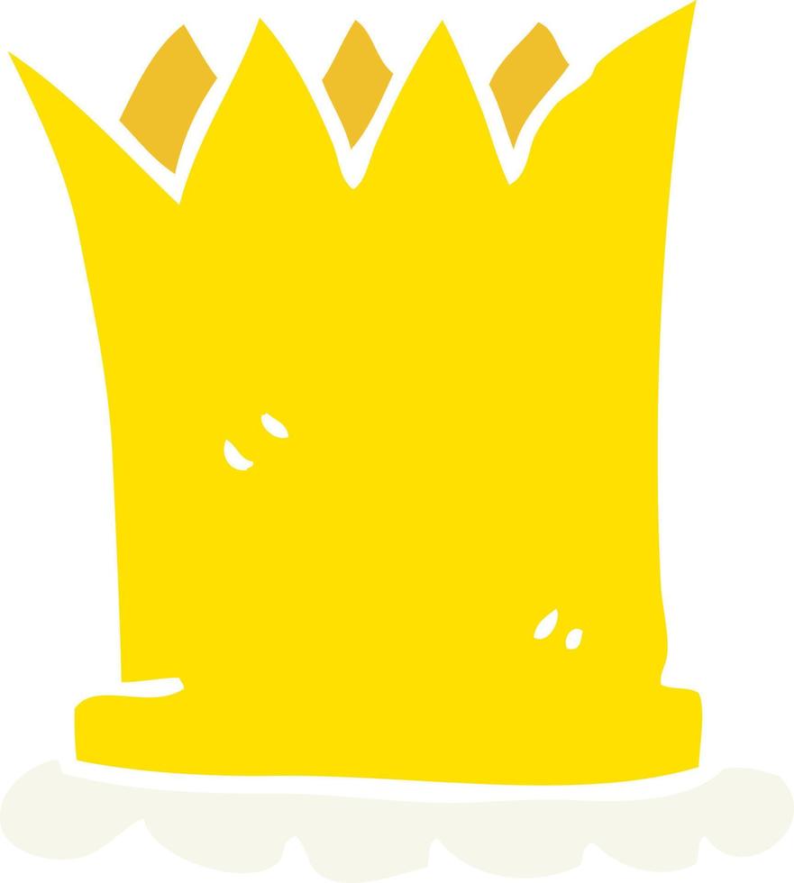 flat color illustration of crown vector